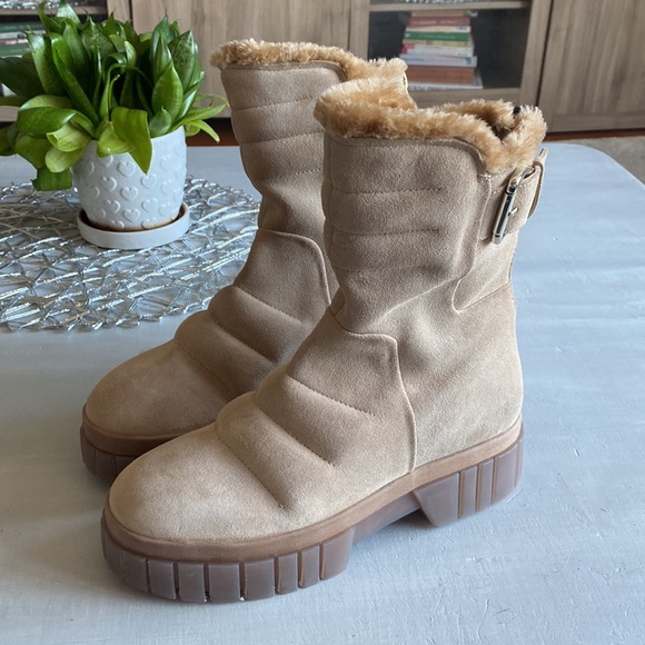 New free people fable faux fur sand suede boots size 38 (US 8) - Picture 6 of 13